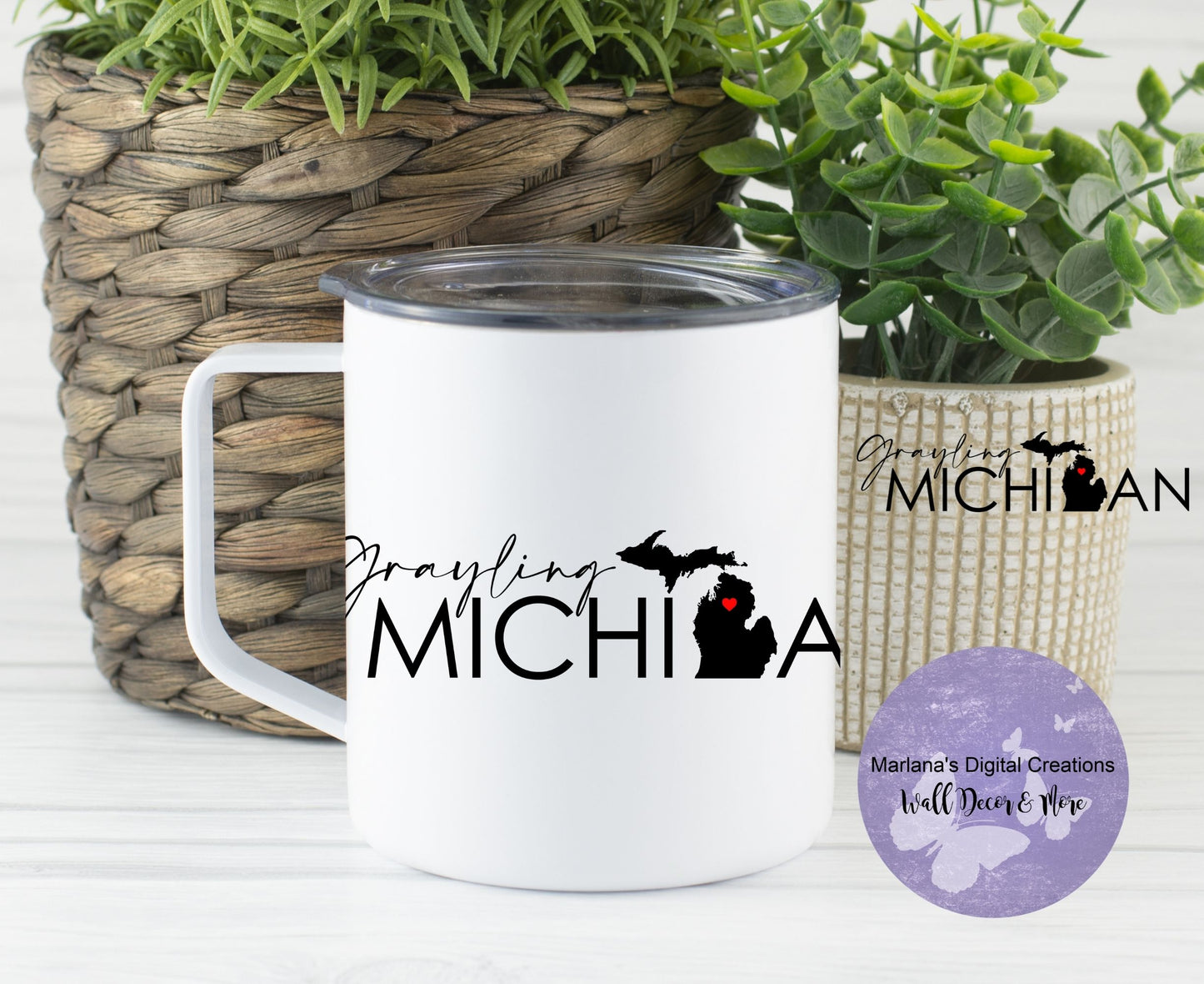Grayling Michigan 14oz Townie Mug