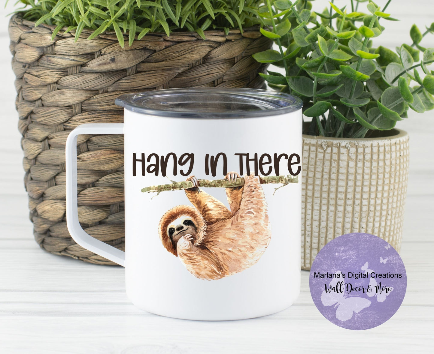 Hang In There Sloth 14oz Townie Mug