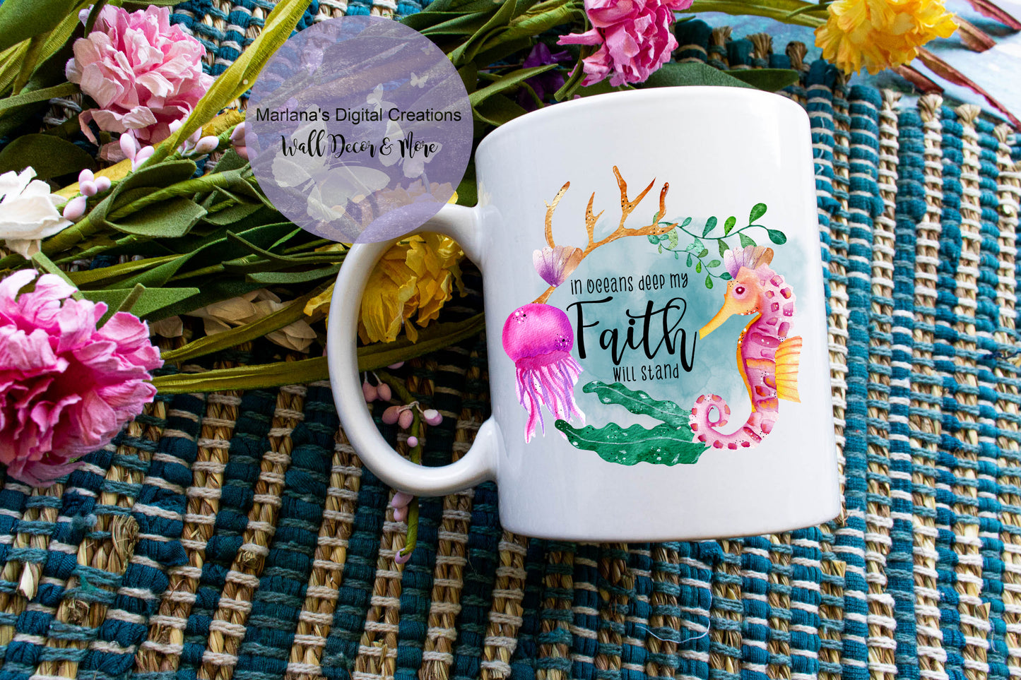 In Oceans Deep My Faith Will Stand - Mug