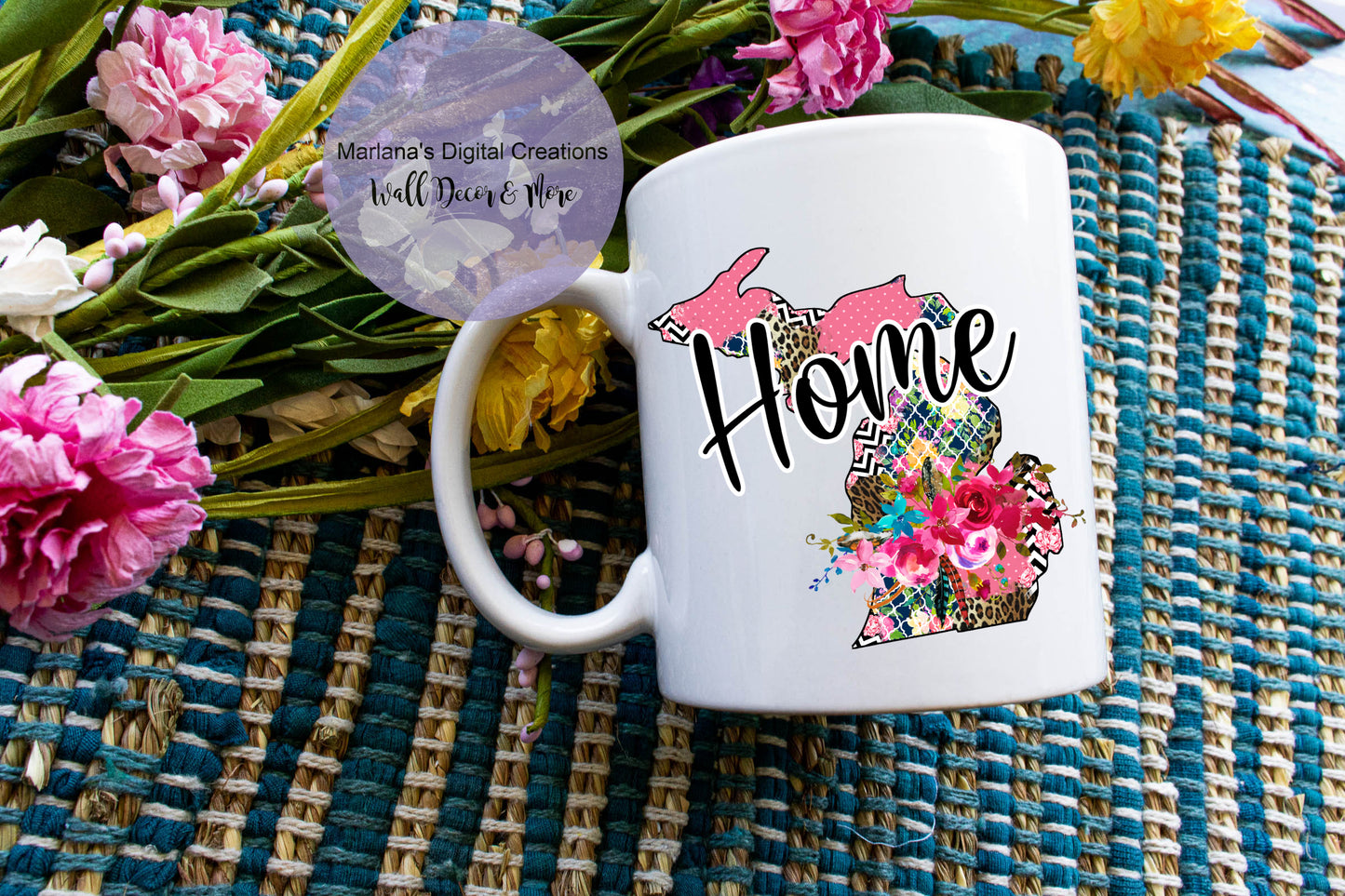 Michigan Home Floral - Mug