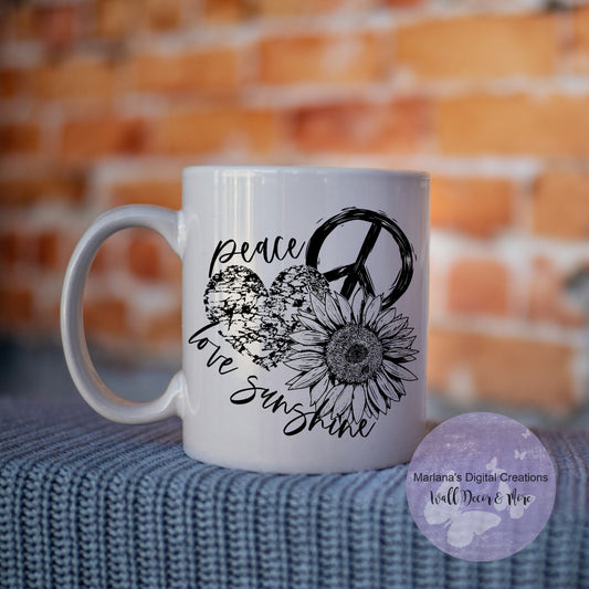 Peace Love Sunshine - Mug