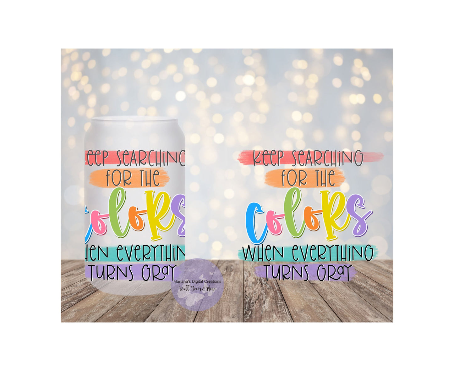 Searching For The Colors 16oz Frosted Glass Tumbler