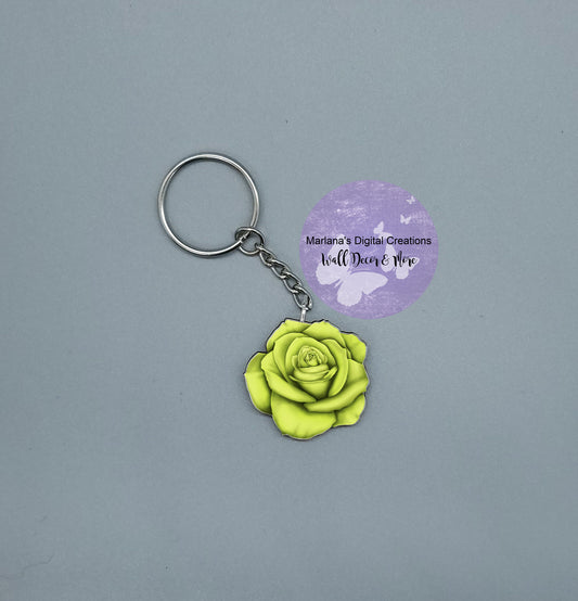 Solid Rose Green Keychain