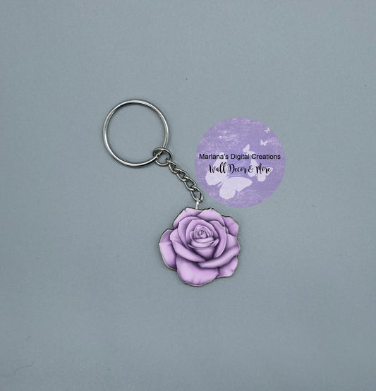 Solid Rose Light Purple Keychain