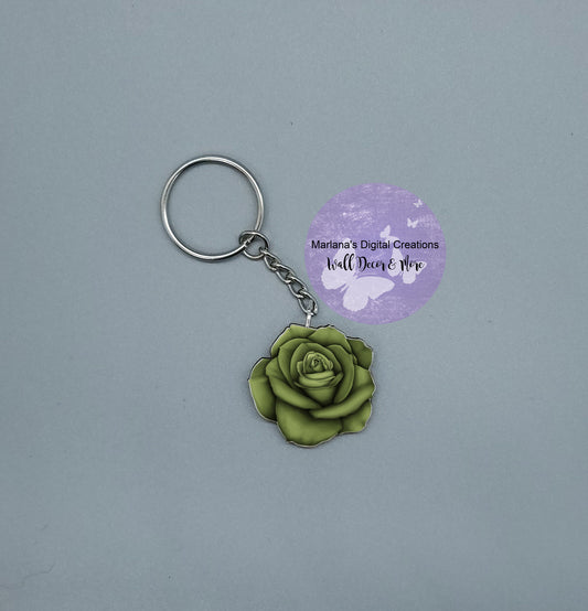 Solid Rose Olive Keychain