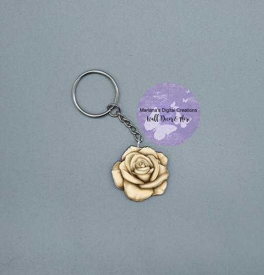 Solid Rose Taupe Keychain