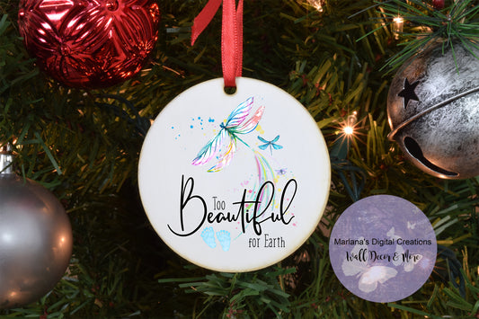 Too Beautiful For Earth Dragonflies Blue - Ornament