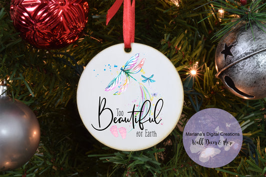 Too Beautiful For Earth Dragonflies Pink - Ornament