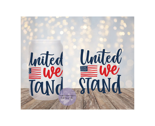 United We Stand 16oz Frosted Glass Tumbler