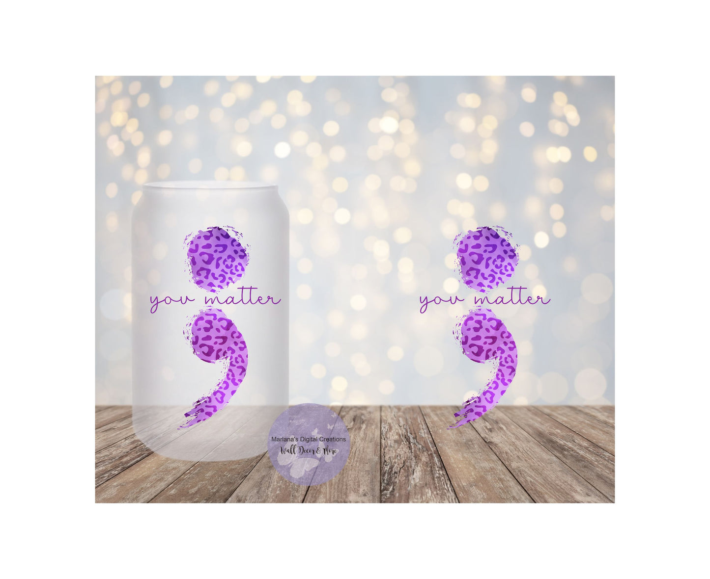 You Matter 16oz Frosted Glass Tumbler