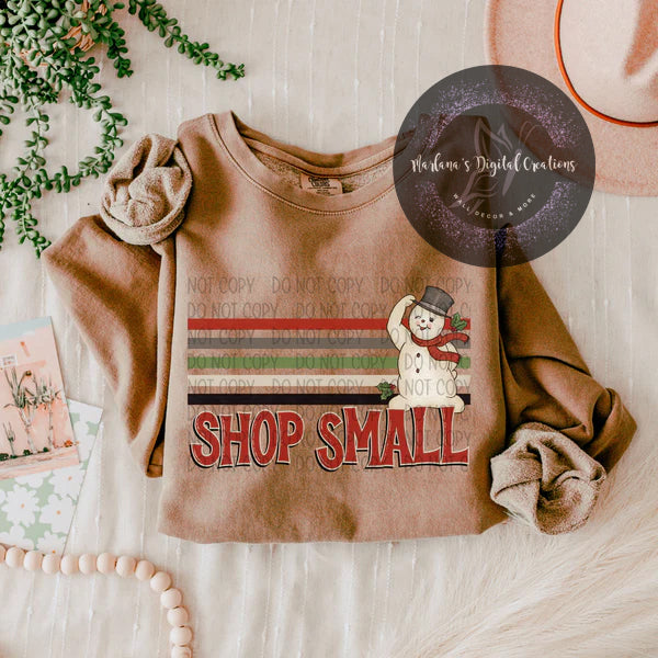 Shop Small Snowman Retro Stripe CPC