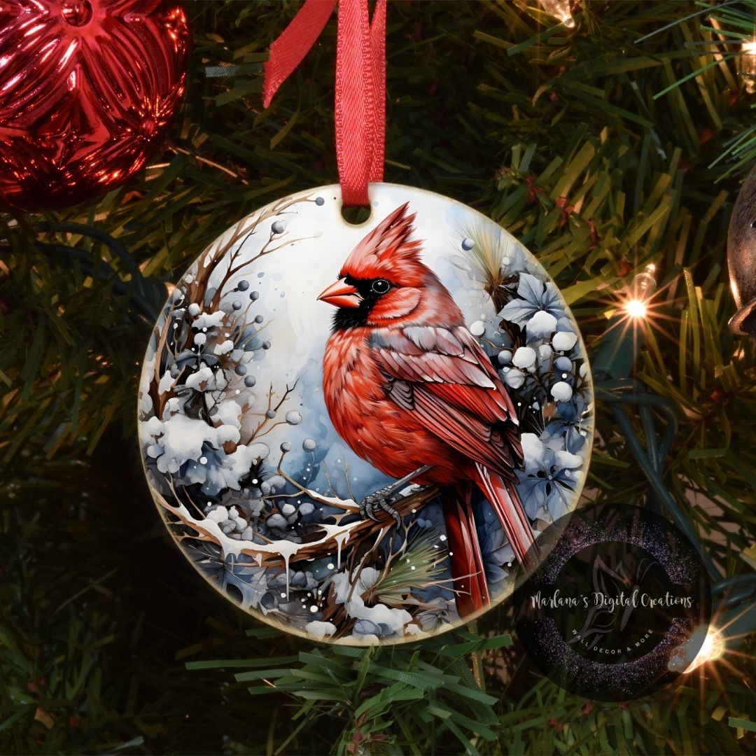 Christmas Cardinal 1 - Ornament