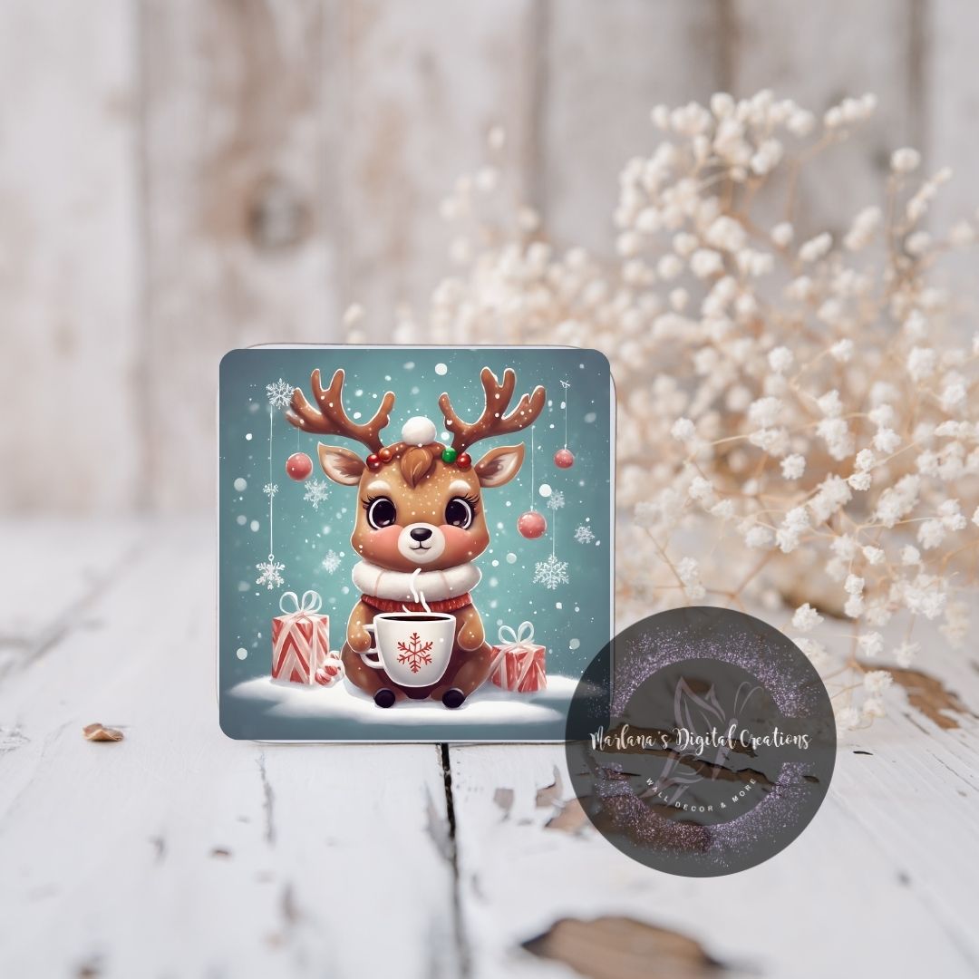 Christmas Reindeer 18 Coaster