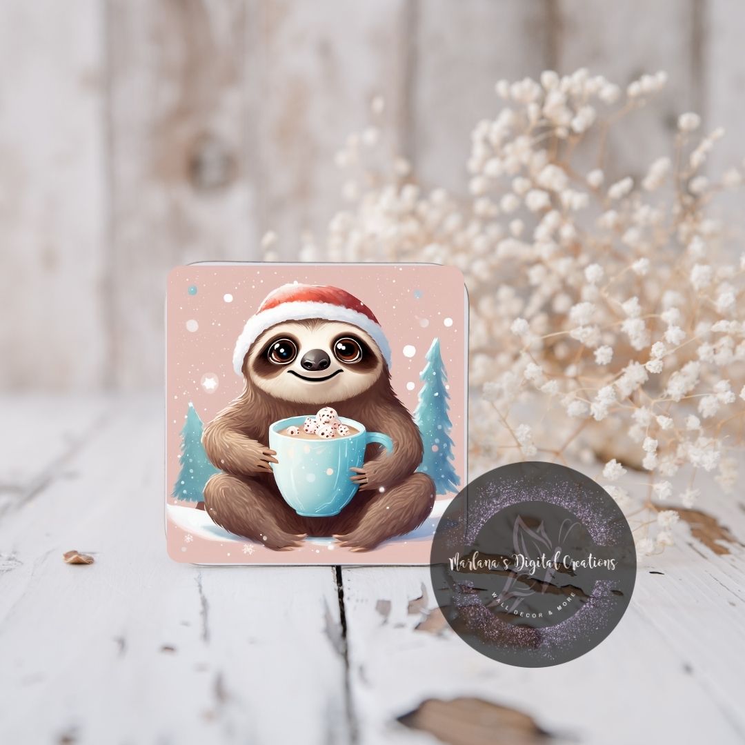 Christmas Sloth 2 Coaster