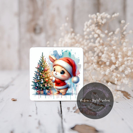 Christmas Bunny 41 Coaster