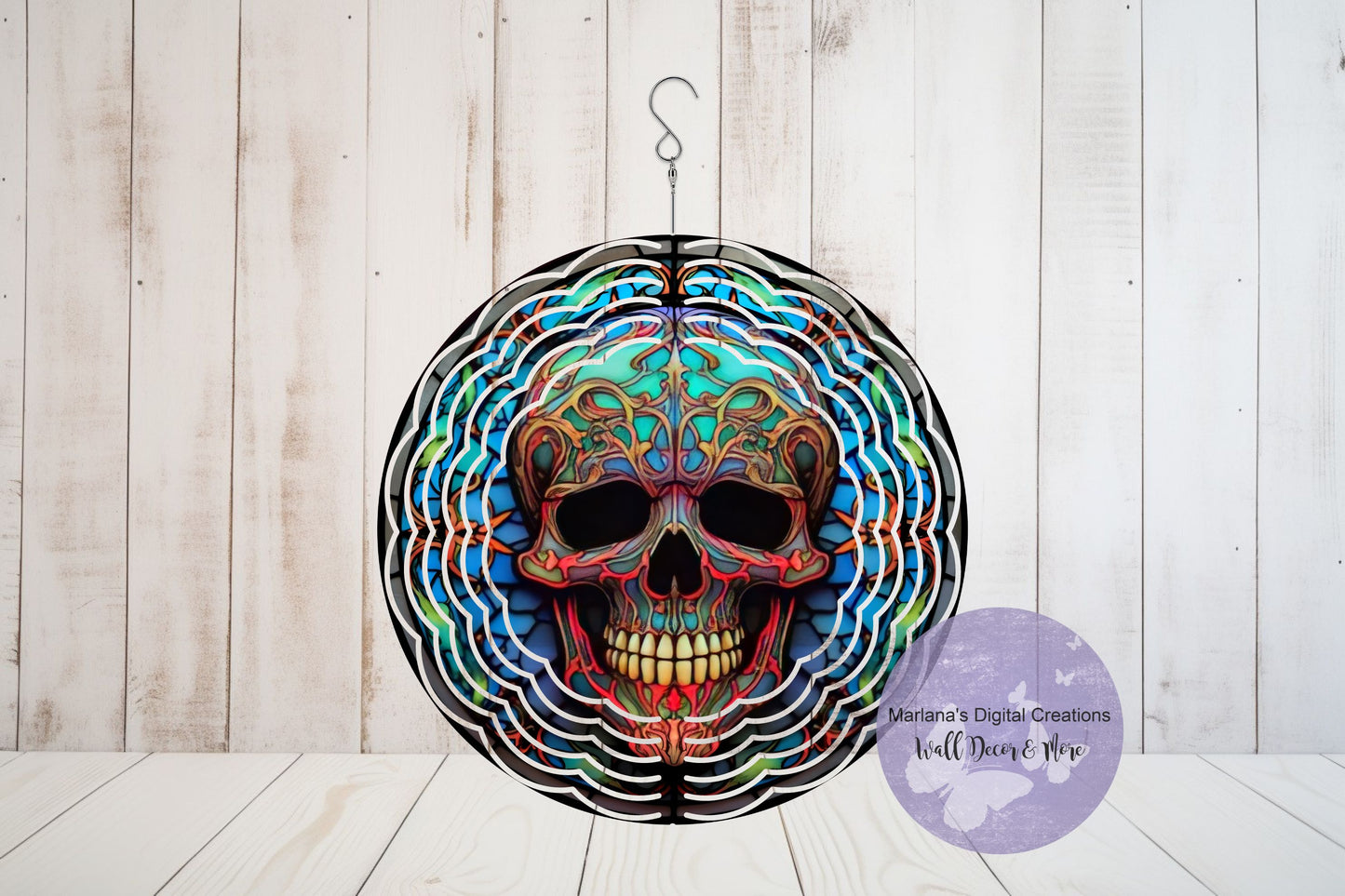 Halloween Skull 228 - 6" Wind Spinner