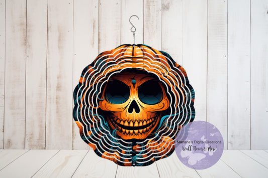 Halloween Skull 3 - 6" Wind Spinner
