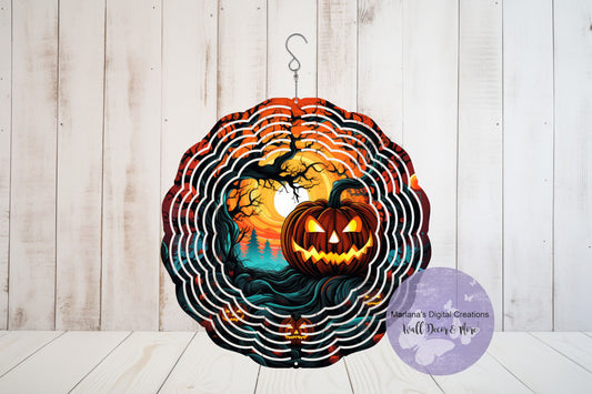 Halloween Pumpkin 7 - 6" Wind Spinner