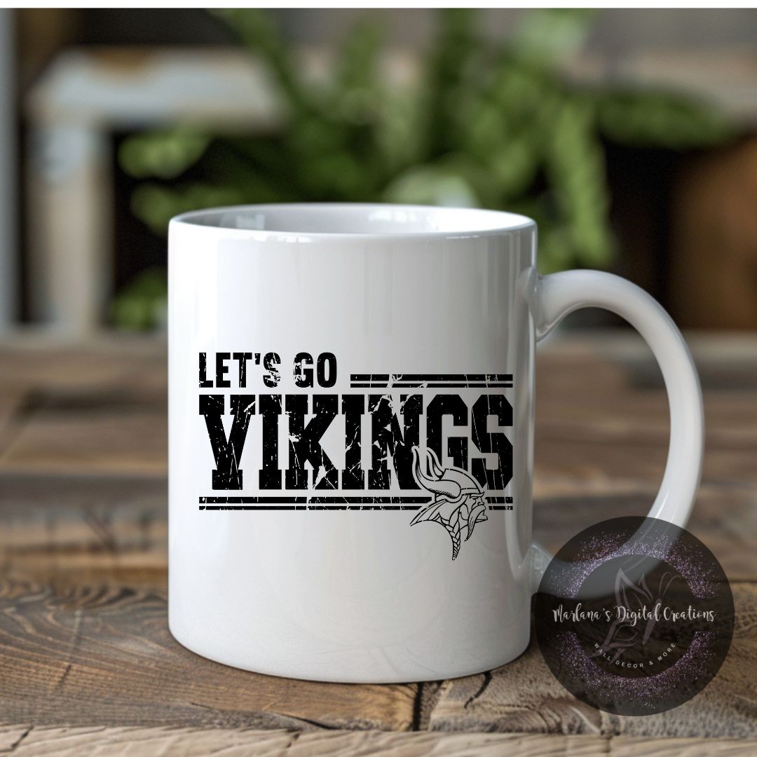 Let's Go Vikings Black - Mug