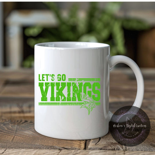 Let's Go Vikings Green - Mug