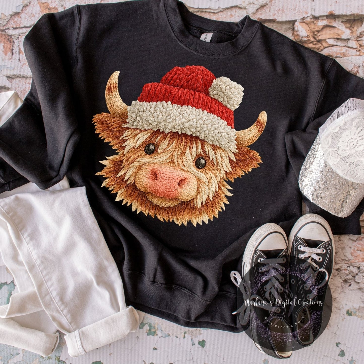 Christmas Cow Yarn HMD