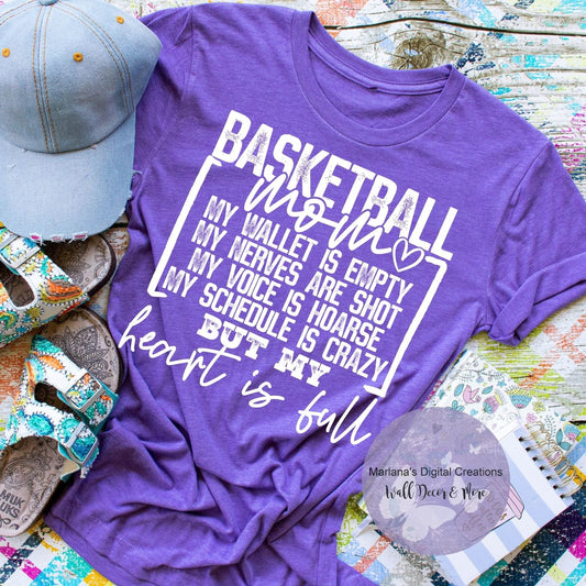 Basketball Mom Heart Is Full HMD