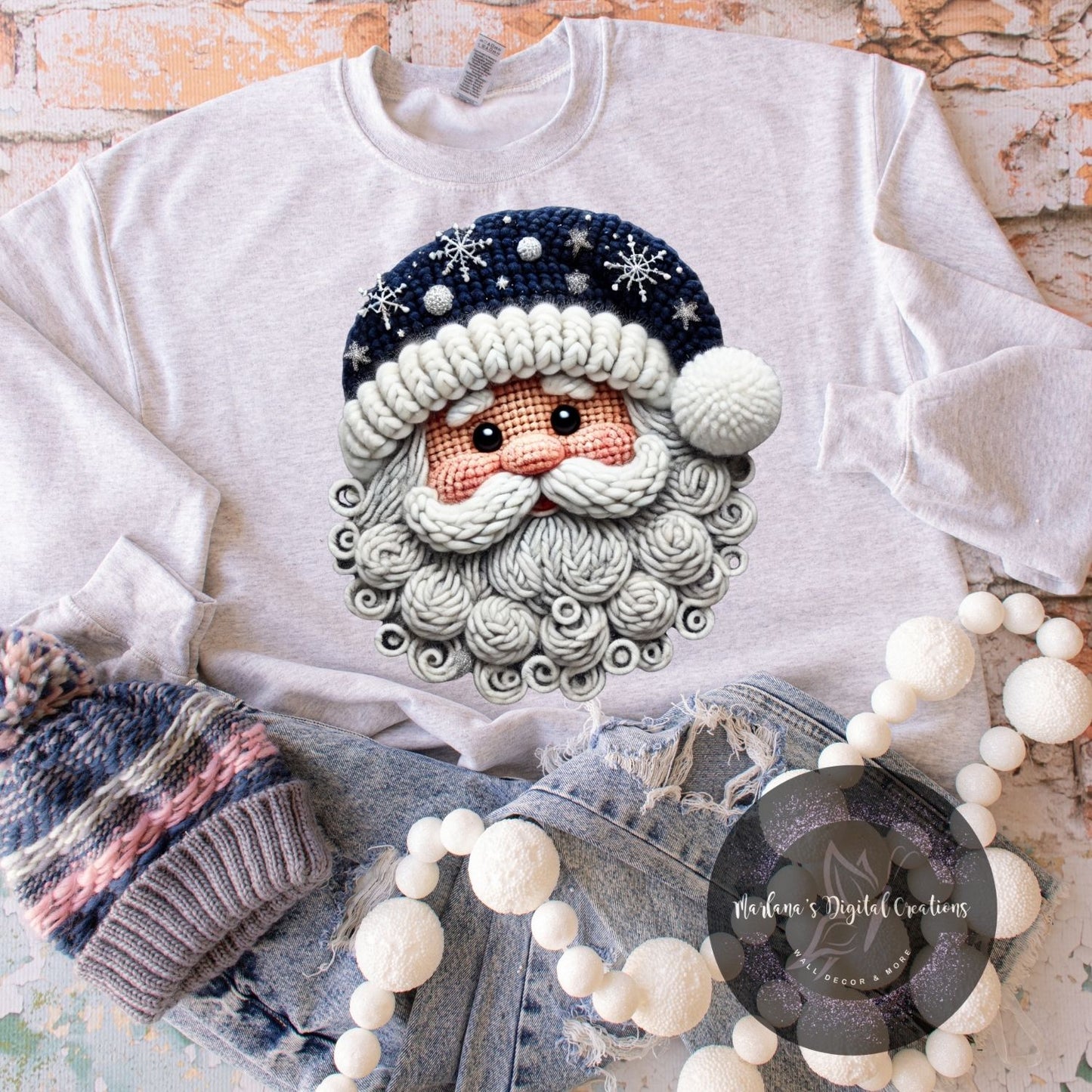 Santa 1 Blue Yarn HMD