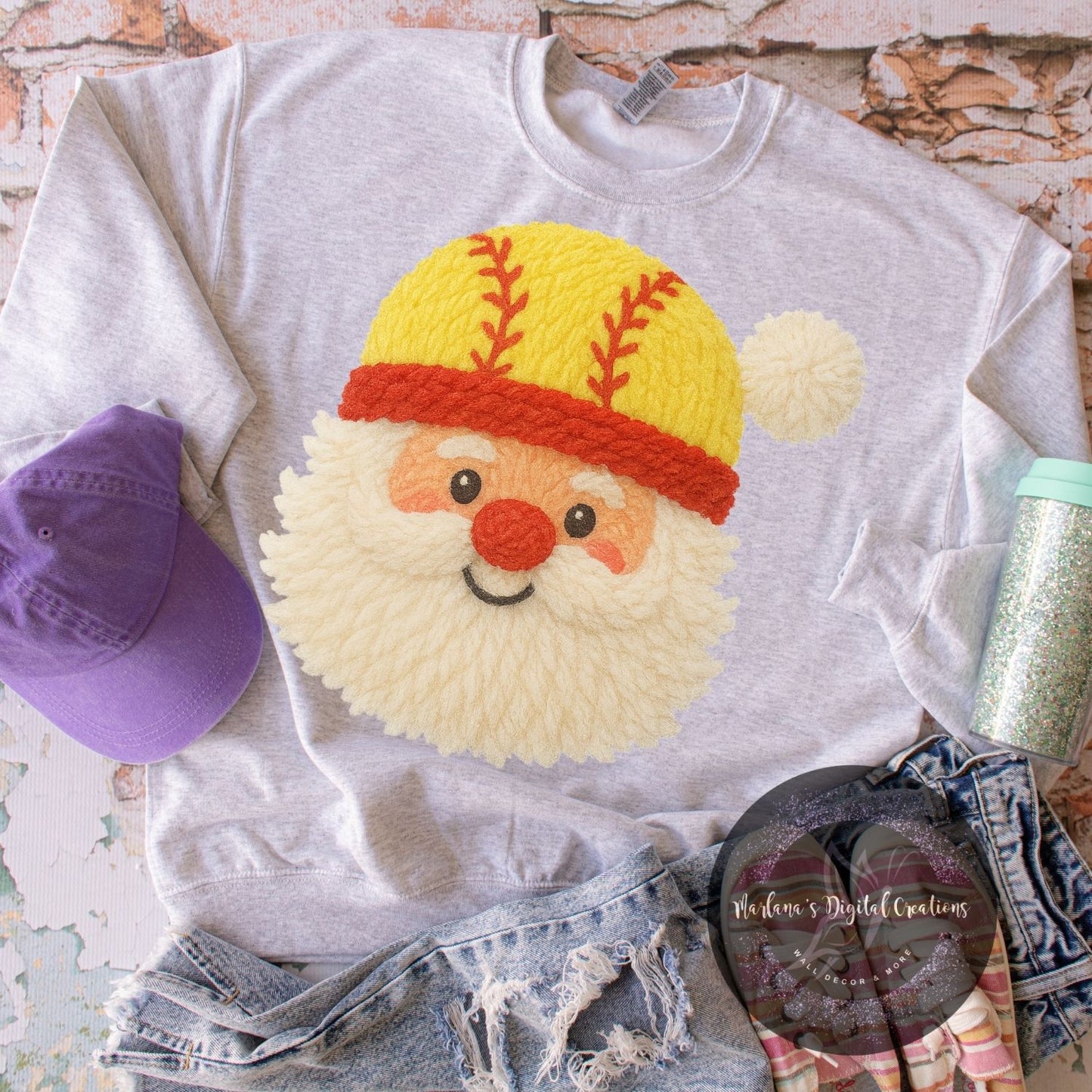 Sports Santa Softball Yarn HMD