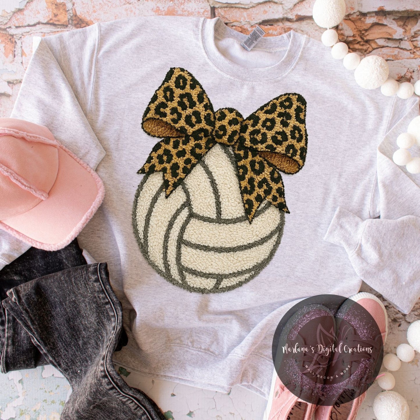 Leopard Bow Volleyball Yarn HMD