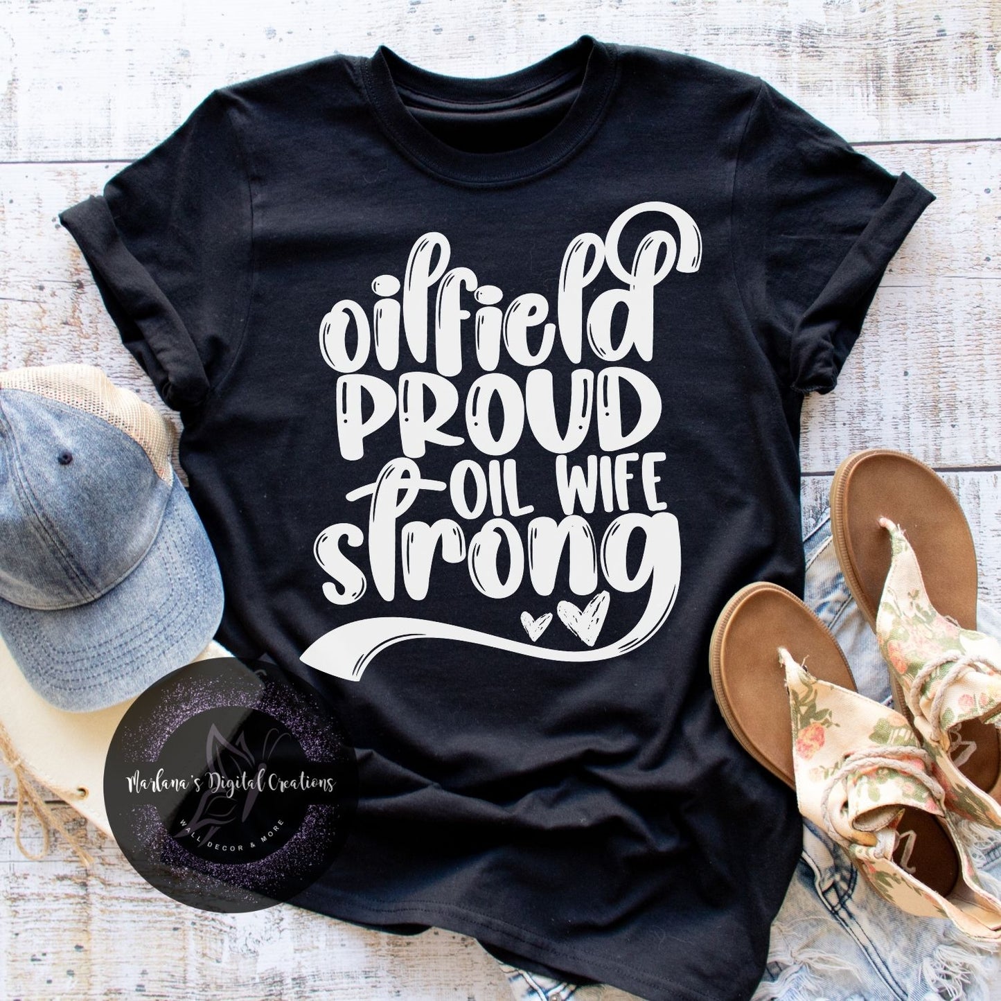 Oilfield Proud Oil Wife Strong HMD