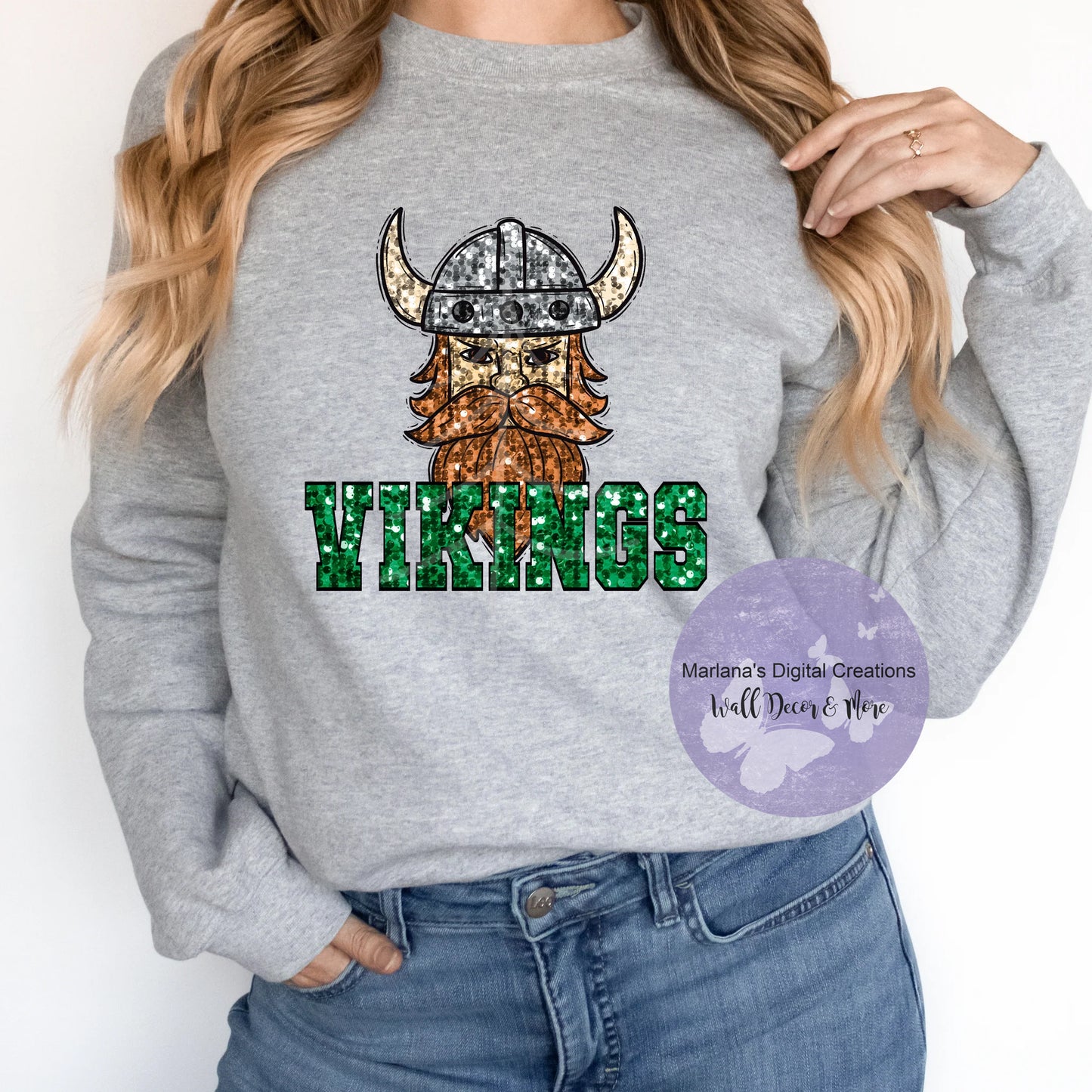 Glitter Print Vikings UNS