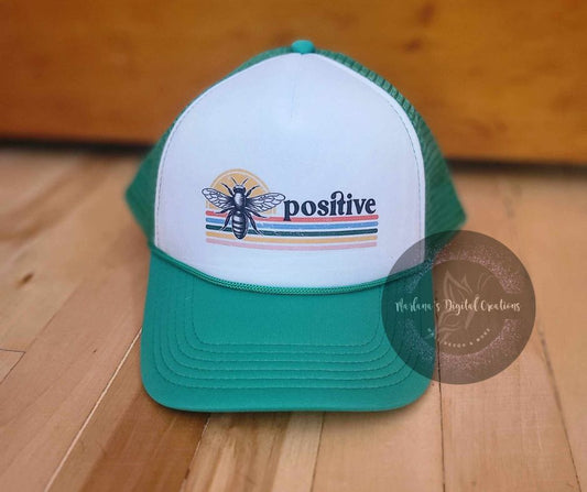 Bee Positive Green Trucker Cap CPC