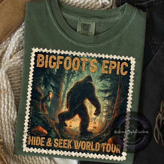 Bigfoots Epic Hide & Seek World Tour Stamp CPC