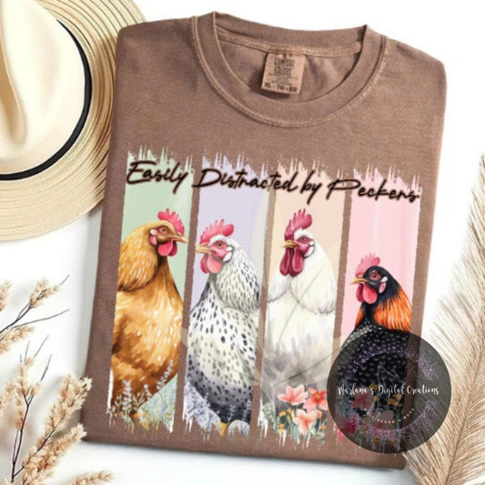 Easily Distracted By Peckers Brushstrokes CPC