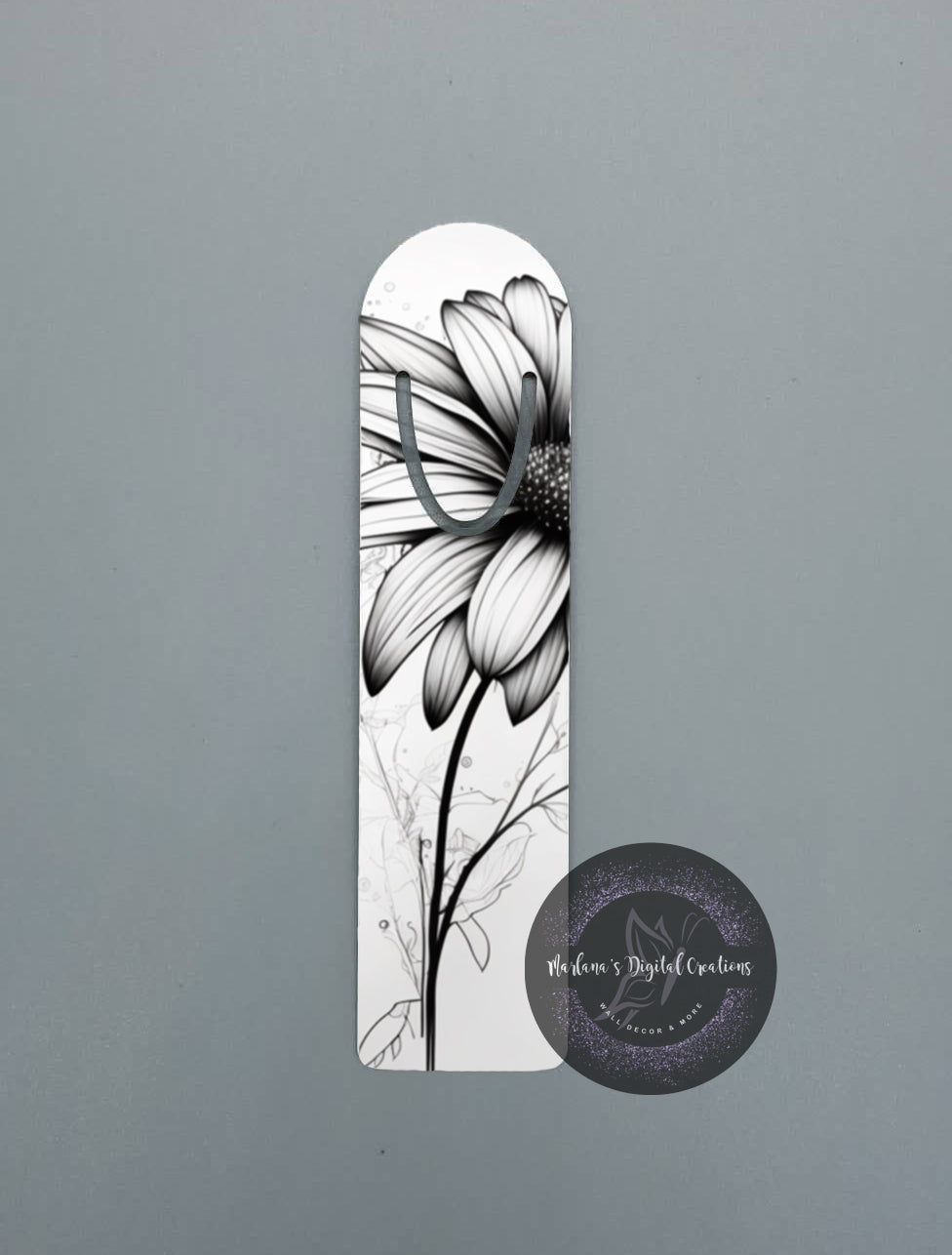 BW Floral 2 Bookmark