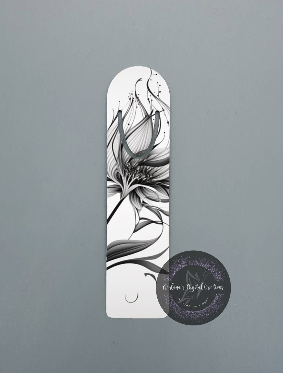 BW Floral 3 Bookmark