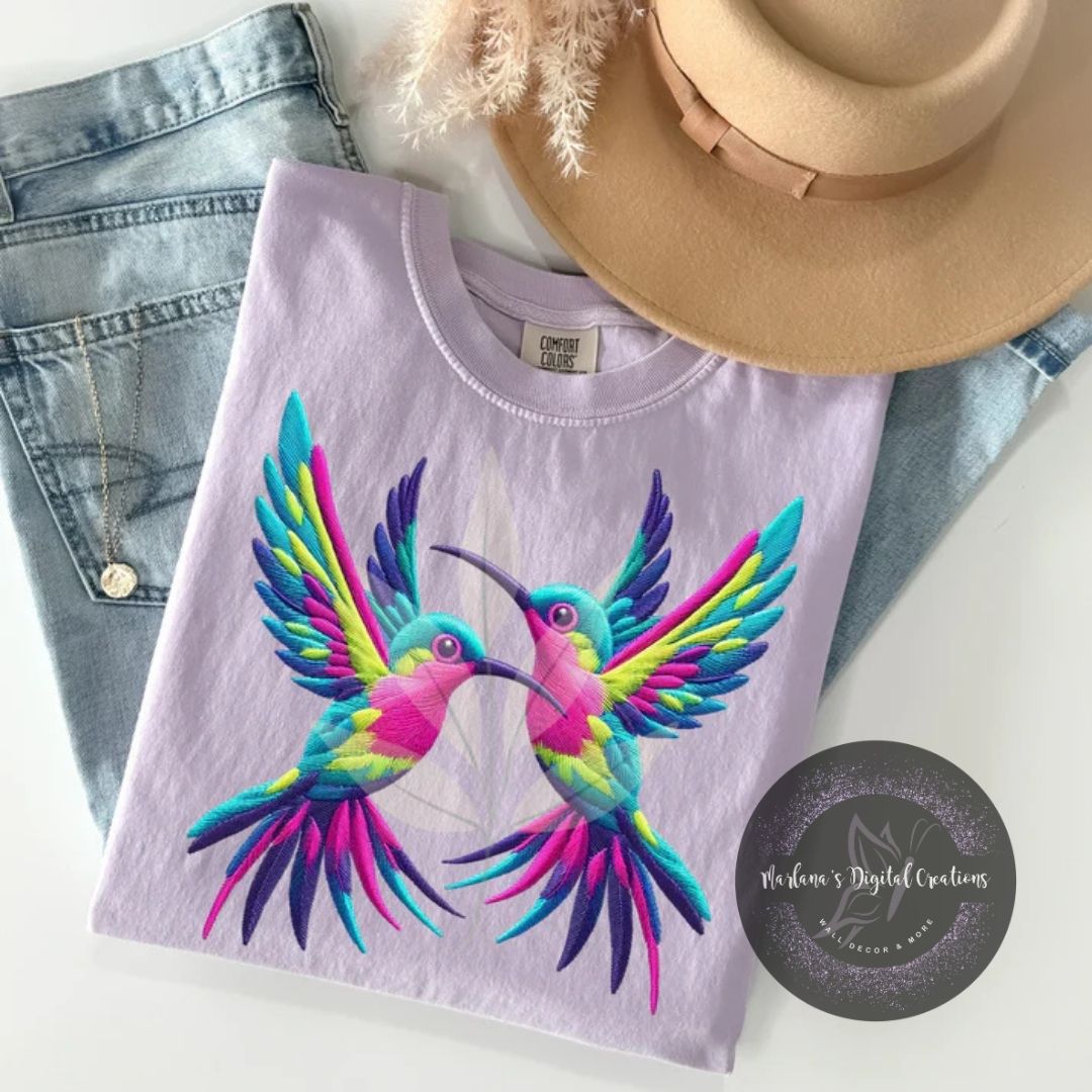 Colorful Hummingbirds CPC