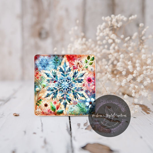 Colorful Snowflake 26 Coaster