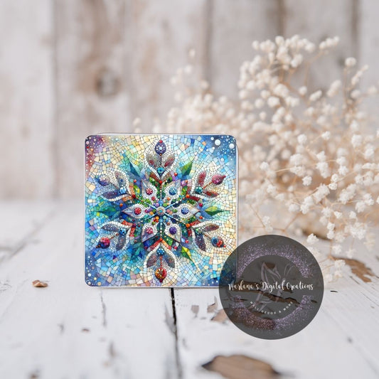 Colorful Snowflake 33 Coaster