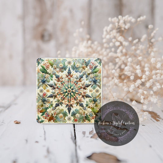 Colorful Snowflake 34 Coaster