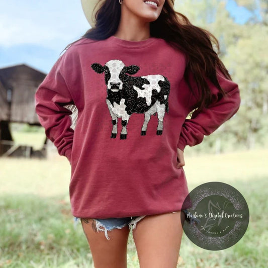 Faux Rhinestone Cow CPC