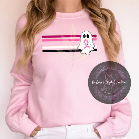 Ghost Cancer Ribbon Retro Stripe CPC