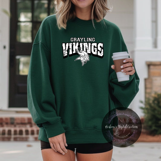 Grayling Vikings Distressed MDC