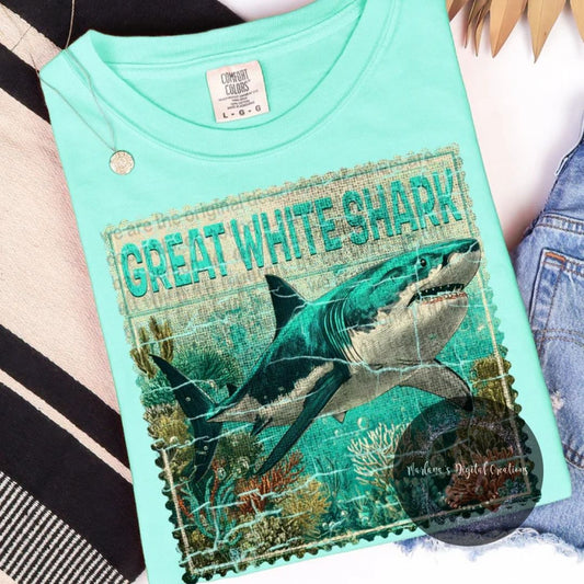 Great White Shark Stamp CPC