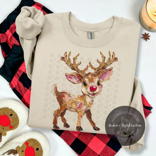 Hand Painted Reindeer CPC