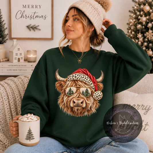 Holiday Highland Cow CPC