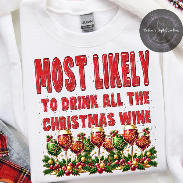 Most Likely To Drink All The Christmas Wine CPC