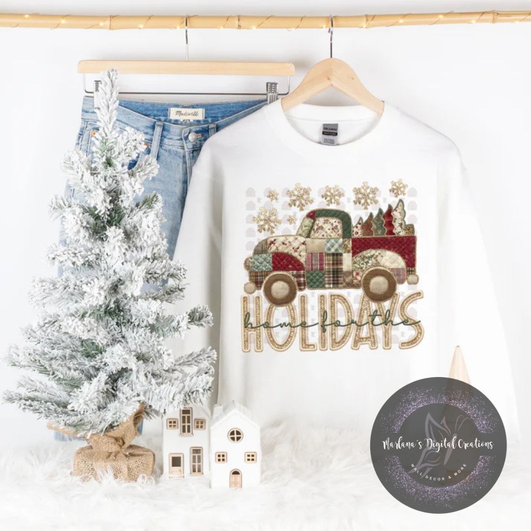 Patchwork Home For The Holidays Print CPC