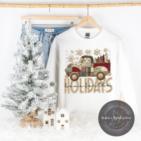 Patchwork Home For The Holidays Print CPC