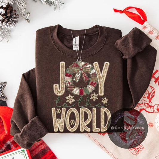 Patchwork Joy To The World Print CPC